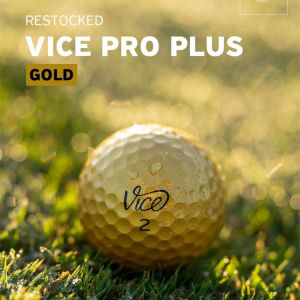 Genuine Goods Vice Golf Limited Edition Pro plus Four-Layer Professional Golden Golf Ball for Long-Distance Hitting