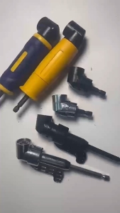 🚚 บริการจัดส่งในพื้นท้อง🚚อะแดปเตอร์ไขควงมุมถอดง่ายล็อคอุปกรณ์เสริมอเนกประสงค์สว่านไฟฟ้ามุม90องศาเครื่องมือส่วนขยายตัวหนีบ