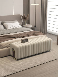 Bed End Stool Bedroom Bedside Clothes Accessible Luxury Classy Designer Couple Bed Cloakroom Bench Sofa Shoe Changing Bench