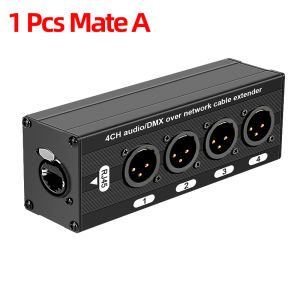 Network Converter RJ45 CAT5/6 with Shielded to 4 Channel 3Pin XLR Connector Multi Network Receiver Cable for Speaker Male/Female