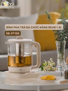 Bình Máy Pha Trà Tự Động Đa Năng Máy Pha Trà Giữ Nhiệt Mini Đun Nước Siêu Tốc BEAR 15L SB-PT15K - Bản Tiếng Việt Bảo hành Chính Hãng 18 Tháng