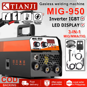 MIG-999 Welding Machine Portable Home MIG/MMA/TIG 3IN1 Heavy Duty and High power inverter Quality Gasless Welder Inverter Welder IGBT Mig Welding Machine Mini Weld Electric Welding Machine Set Power Tools Welding Tools