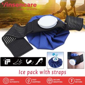Vinsencare 6/9/11 Reusable Cold compress Ice bag Therapy Sports Injury Hot Water Bag Pain Relief with Wrap belt with Adjustable Straps-Ideal for Injuries Pain Relief and Temperature Therapy