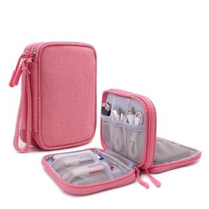 USB Gadget Data Cable Sorting Bag Charger Wires Pouch Mens Briefcase PU Leather Artificial Leather Main Pocket New Condition