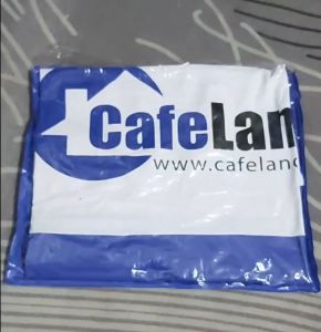 Áo mưa cánh dơi vải dù chống thấm nước CafeLand màu xanh nước biển