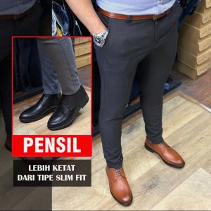 CELANA FORMAL PANJANG PRIA SLIM FIT BAHAN WOOL PREMIUM