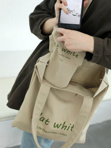 กระเป๋าผ้าใบผ้าฝ้ายแบบสะพายไหล่ข้างเดียว สไตล์โมลานดี้ กระเป๋าใส่ของแบบยืดหยุ่นสำหรับทุกเพศทุกวัย ป้องกันการสูญเสียข้อมูลในชีวิตประจำวัน