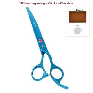 Meisha 7-Inch Chuyên Nghiệp Chăm Sóc Thú Cưng Kéo Thép Không Gỉ Cắt Chó Cong Kéo Động Vật Mỏng Kéo Cắt Tóc Dụng Cụ Tạo Kiểu Tóc B0015A