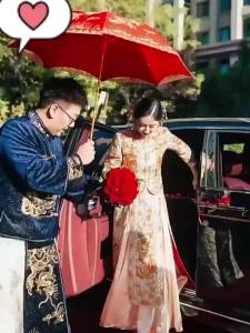 Ben.C | Ô Dù Cưới Hỏi Đỏ Phong Cách Cổ Điển Trung Quốc