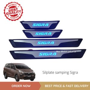 Sill plate / Sillplate Samping Daihatsu Sigra Lampu Led Biru