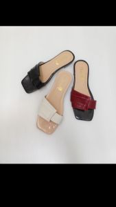 Annel Athena in Black 1 inch block heels Sandals