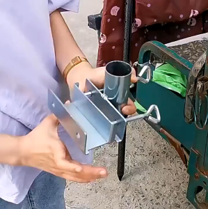 Parasol Holder Clamp for Balcony Courtyard Adjustable Metal Stand