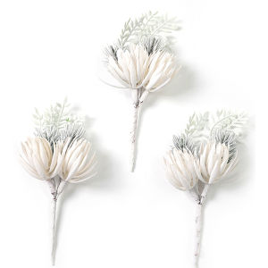 1/2Pcs 13.5cm Artificial Flowers Bouquet Home Room Wedding Decor Christmas Garland Accessories Party New Year Gift 2025 Navidad