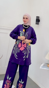 Setelan Batik Lukis Sasmita – One Set Rayon Tebal Busui Friendly