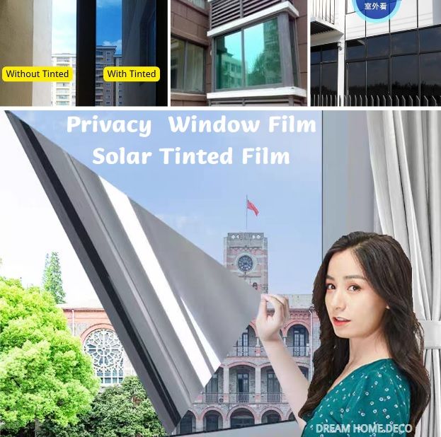 Anti UV PET Privacy Film Self-Adhesive Solar Tinted Window Sticker ...