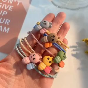 SET 3 Dây Buộc Tóc Co Giãn Họa Tiết Dễ Thương Cho Bé Yêu Mã PK-030