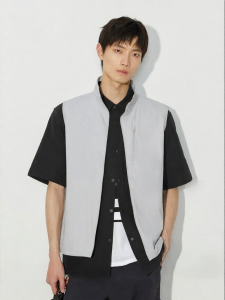 Jack Jones | Leisure Collarless Solid Vest with Letter Printing
