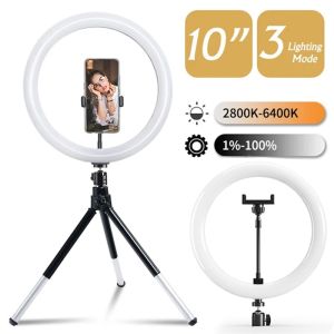 Selfie Video Light Selfie LED Ring Light Dimmable Round Ring Fill Lamp With Stand Tripods For Phone Video Live Camera Lighting