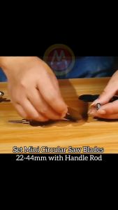 Set Mini Circular Saw Blades 22-44 mm with Handle Rod