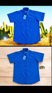 เสื้อยุวกาชาด สีฟ้า ผ้าโทเร ชุดนักเรียน ตรา Mira Uniforms