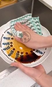 Kitchen Towel Microfiber Super Absorbent Dishtowels Tuala Lap Pinggan Quick Dry Cleaning Wipes Kain Lap 抹布 Napkin Cloths