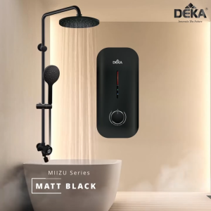 DEKA MIIZU Series SIRIM Turbo AC Inverter Booster Pump Bidet Rain Shower Instant Water Heater Matt Black
