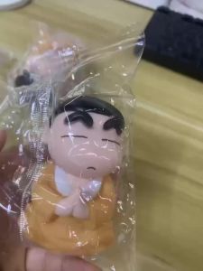Bandai | New 8cm Crayon Shin Chan Cos Buddha Good Luck Compassion Action Figure Funny Kawaii Doll PVC Model Toys Collection Children Toys