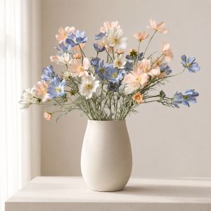 1/5pcs Artificial Cosmos Silk Flowers Bouquet 62cm Fake Flower for Room Home Office Decor Store Garden Wedding Party Decoration