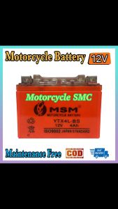 MSM/KING SFON Motorcycle Battery YTX4L-BS 12N4L-BS 12V 4Ah(Gel Battery YTX4L-BS Maintenance F ree)Japan Standard IOS9002