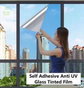 Self Adhesive One Way Mirror Window Film | Heat Insulation | UV 99% Protection | Privacy Glass Tint | Anti Heat Solar Film