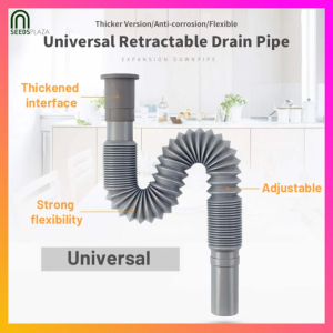 1Pcs Universal Bathroom Flexible Pipe Sink Basin Water Drain Hose Tube Can Be Lengthened Kitchen Apply
