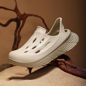 NB CROSS | NB Cross Summer New Mens Driving Sandals Hole Shoes Soft Bottom Beach Casual Outdoor Camping Fishing Slip-On EVA Material