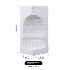Roman Pantheon Dome Model - European Architectural Resin Sculpture for Photography Props Desk Ornament & Ancient Rome Decor
