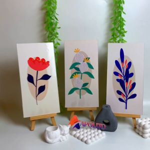 HIASAN DINDING ( 15X30 CM ) DAUN BUNGA FLORAL WALLDECOR ISLAMI DEKORASI RUMAH WALL DECOR PAJANGAN
