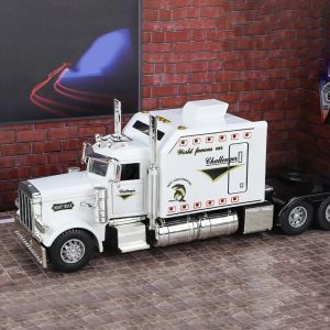 CCA | 1:24 Scale Peterbilt 389 Tractor Trailer Play Toy Truck Vehicle for Kids Lonestar Design With Functions Pre Built Semi Reali
