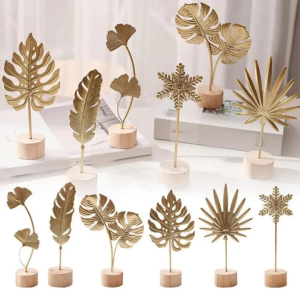 Gold Leaf Creative Ornaments Metal Ornaments Innovative Home Living Room Table Decoration