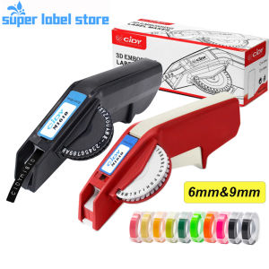 CIDY เครื่องพิมพ์ฉลากแบบแมนนวลสำหรับเปลี่ยนเทปนูน3D ขนาด6/9มม. 1610สำหรับ Dymo Organizer Xpress 1610 12965 MOTEX