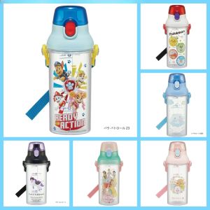 Skeda Childrens Direct Drinking Water Cup Ultra-light Leak-proof Plastic Transparent Strap-calibrated Water Bottle 480ml