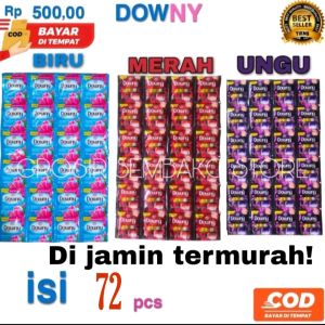 Downy Biru sunrise fresh & Pink Floral 72 Sachet Isi 8 ml Renceng pewangi pakaian