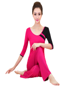 ชุดโยคะผ้าคอตตอนโมดอลสำหรับผู้หญิง ชุดออกกำลังกายฤดูใบไม้ผลิและฤดูร้อน แฟชั่นวิ่ง โยคะ ฟิตเนส กางเกงขายาวทรงหลวม เสื้อผ้ากีฬา