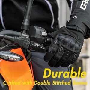 Adjustable Breathable Motorcycle Gloves Bike Gloves Non-Slip Full Finger Gloves Mens Womens Touch Screen Gloves Motor For Men Cycle
