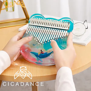 10/17/21 Key Crystal Kalimba Whale/Deer/Cat Acrylic Cute Music Instrument Gift for Kids Adult Beginners Transparent Thumb Piano Finger Piano