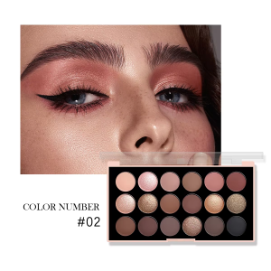 18-color eyeshadow palette earth tone European and American eyeshadow matte and shimmer versatile makeup