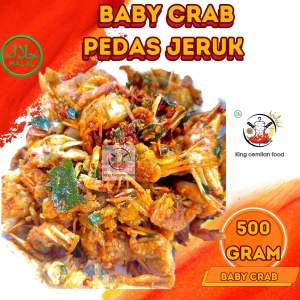 KERIPIK BABY CRAB CRISPY 250 GRAM PEDAS DAUN JERUK/ KEPITING KRIUK PEDAS GURIH/ CAMILAN SEAFOOD KEPITING CRISPY