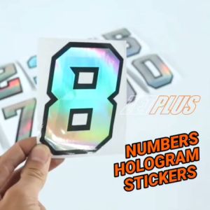 STIKER HOLOGRAM ANGKA RACING /sticker number 1 2 3 4 5 6 7 8 9 0/motor cross-emblem papan nomor start trail-atv-universal