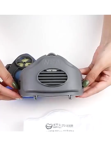 KALLA POWECOM Masker Gas Respirator Polusi Anti Debu Tukang cat polusi las safety PM2.5 - 3600