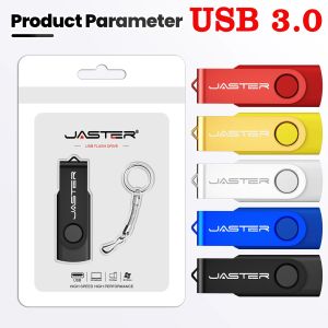Jaster | JASTER Mini USB 3.0 Flash Drives 128GB Extreme Speed Pen drive Rotatable Memory stick 8GB 16GB 32GB 64GB wedding gift USB stick