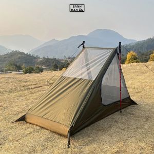 Lều Cắm Trại Không Cực Dạng Lưới Thoáng Khí Nhẹ Dành Cho Người Độc Thân Đi Bộ Đường Dài Chống Muỗi Lều Mang Trang Bị Sau Lưng Với Sợi Tổng Hợp Để Sử Dụng Ngoài Trời Ba Mùa