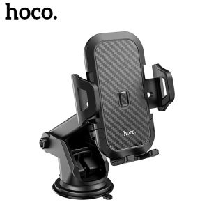 HOCO CA76 Car Mount Cellphone Holder One Touch Stretch type Holder For Windshield And Dashboard Cell Phone Holder Center Console Car Holder For 4.5-6.5 Inch Mobile Phones