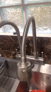 304 Stainless Steel Double Head Faucet Kitchen Faucet Wall Mounted High Quality Stainless Steel Double Head Faucet